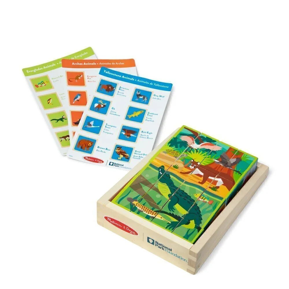 Melissa & Doug National Parks Alphabet & Animals 24-Piece Cube Puzzle